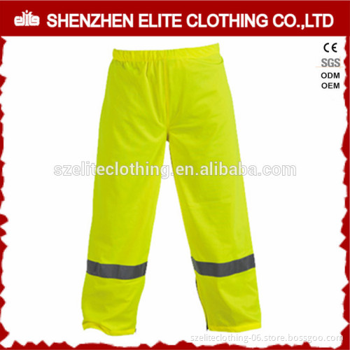 custom cheap high visibility reflective yellow teflon work pants
